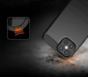 Carbon Case elastyczne etui pokrowiec iPhone 12 mini czarny - Etui i futerały do telefonów - miniaturka - grafika 7