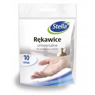 Rękawice winylowe bezpudrowe rozmiar uniwersalny STELLA 10szt. /ST-ST-002375/ ST137 - Rękawiczki jednorazowe - miniaturka - grafika 1