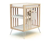 Przewijaki - JURABABY - Przewijak z 2 drewnianymi półkami TYLKO Stal - miniaturka - grafika 1