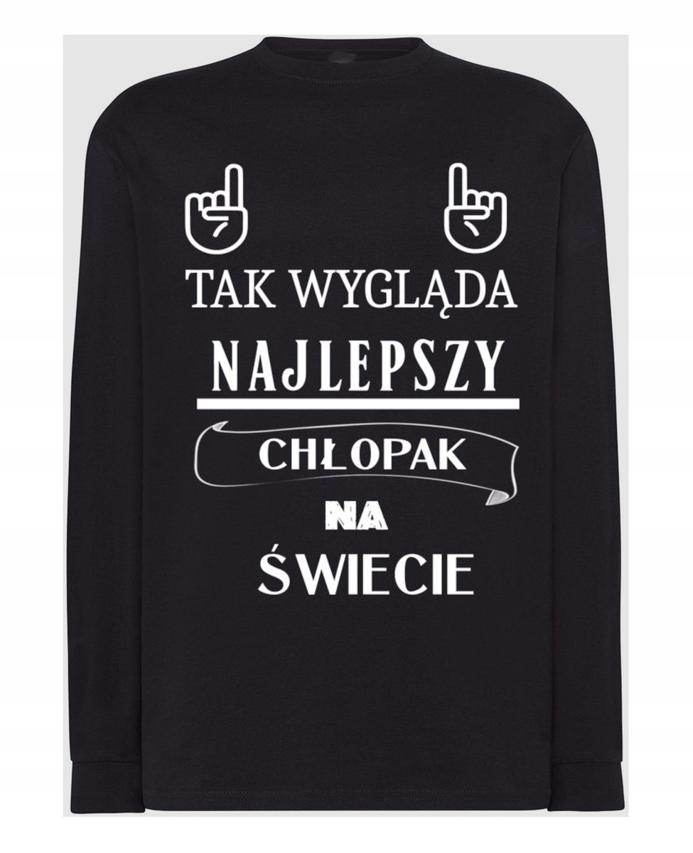 Longsleeve na Walentynki Najlepszy Chłopak r.XS