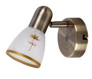 Lampy ścienne - Rabalux Ręcznie zdobiony Kinkiet spot LAMPA ścienna ART FLOWER 6356 IP20 Patyna biały - miniaturka - grafika 1