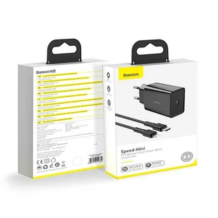 Baseus szybka ładowarka sieciowa USB Typ C Power Delivery 18 W 3 A + kabel USB Typ C - Lightning 2,4 A 1 m biały (TZCCFS-X02) - Ładowarki do telefonów - miniaturka - grafika 13