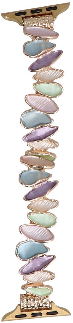 GlacierX bransoleta do smartwatcha Gleam Flake Stretch Bracelet Peach Tea do Apple Watch 38/40/41mm Złoto-kolorowa