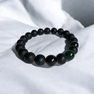 Bransoletki - Bransoletka z bursztynu na gumce - miniaturka - grafika 1