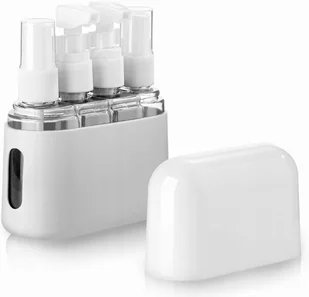 Kosmetyczka podróżna buteleczki atomizery zestaw pojemniki 4x50ml TSA - Kosmetyczki, organizery i kuferki - miniaturka - grafika 1