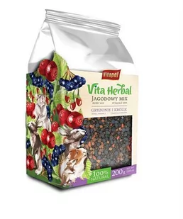 Vitapol Vita Herbal mieszanka uzupełniająca dla gryzoni i królika Jagodowy Mix 200 g - Karma dla gryzoni - miniaturka - grafika 1