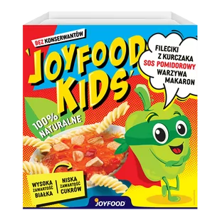 Joyfood Kids Fileciki z kurczaka w pomidorowym sosie z warzywkami i makaronem - Szybkie dania obiadowe - miniaturka - grafika 1