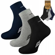 Skarpetki męskie - UMBRO QUARTER skarpety bawełniane sportowe ZAKOSTKI 3-PAK - 43-46 - miniaturka - grafika 1