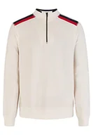 Bluzy męskie - Daniel Hechter Bluza męska z zamkiem błyskawicznym, białawy, M - miniaturka - grafika 1