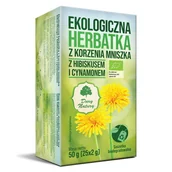 Herbata - Herbata z korzenia mniszka z hibiskusem i cynamonem BIO 50 g - Dary Natury - miniaturka - grafika 1