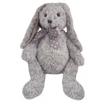 Beppe Pluszak Królik Carmen z kokardą 20 cm szary - Maskotki i pluszaki - miniaturka - grafika 1