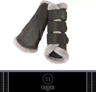 Eskadron Ochraniacze GLITTER MESH FAUXFUR Essence 2022 - darkolive - Akcesoria jeździeckie - miniaturka - grafika 1