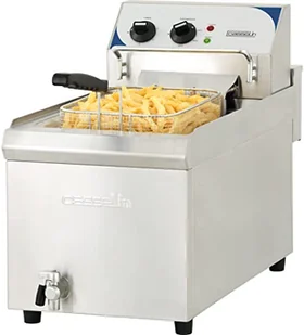 Casselin CFEV10TB elektryczna frytkownica z zaworem spustowym, 10 l, wysoka wydajność, 9000 W - Frytownice gastronomiczne - miniaturka - grafika 1
