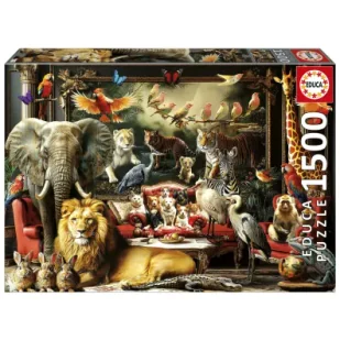 Puzzle 1500 Zwierzęta w salonie Educa - Puzzle - miniaturka - grafika 1