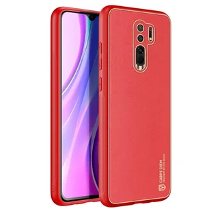 Dux Ducis Yolo eleganckie etui pokrowiec ze skóry ekologicznej Xiaomi Redmi 9 Czerwony - Etui i futerały do telefonów - miniaturka - grafika 3