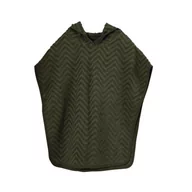 Okrycia kąpielowe dla dzieci - Filibabba Poncho Zigzag Dark Green - miniaturka - grafika 1