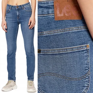Lee ELLY SLIM Feels Like Indigo DOPASOWANE PROSTE BLUE DżINS W28 L33 - Spodnie damskie - miniaturka - grafika 1