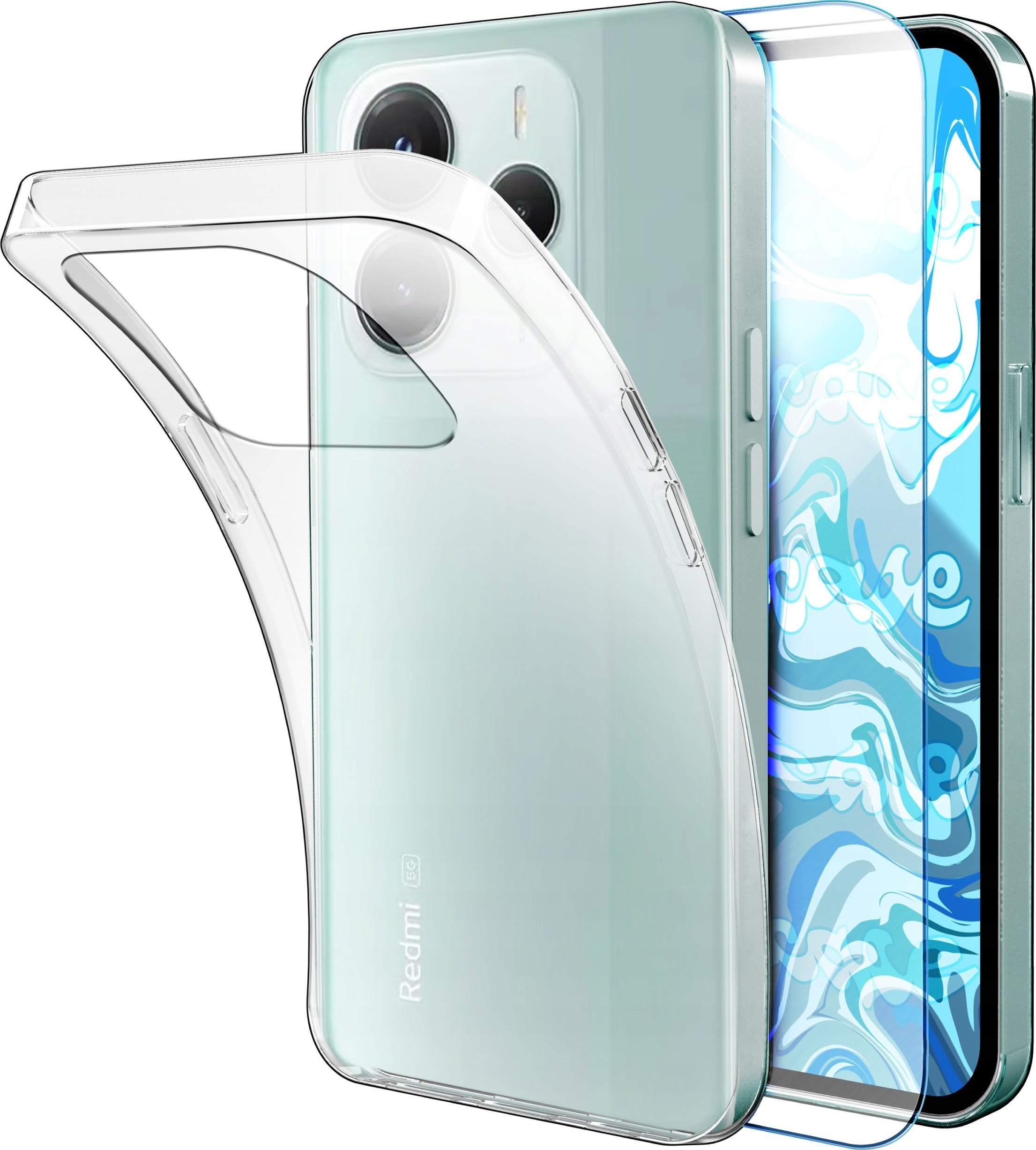 Etui Do Xiaomi Redmi Note 14 5G Przezroczyste, Silikon, Obudowa Szkło