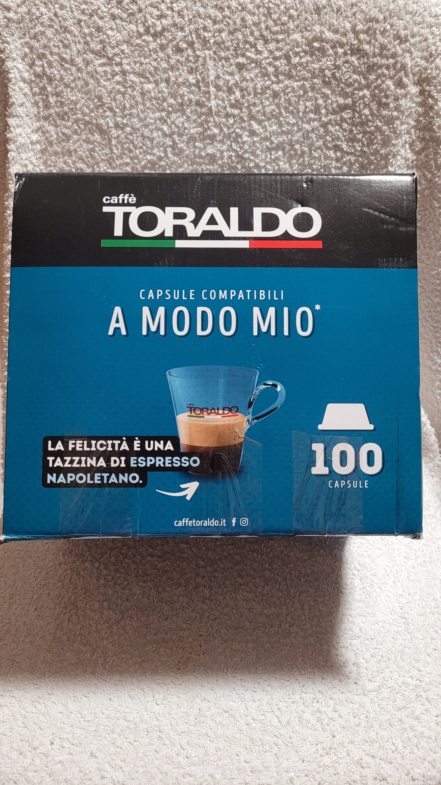 Kapsułki Caffe Toraldo kompatybilne A Modo Mio 100 Sztuk