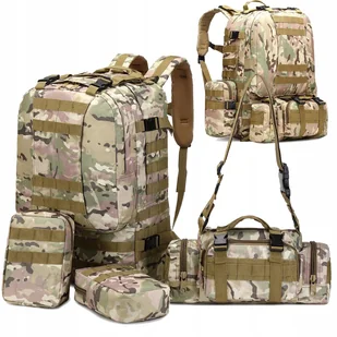 PLECAK TAKTYCZNY 4W1 WOJSKOWY TURYSTYCZNY MILITARNY SURVIVAL DUŻY 50L - Plecaki - miniaturka - grafika 1