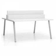 Stoły i stoliki do biura - B2B Partner Stół biurowy DOUBLE LAYERS, z przegrodami, biały 611563 - miniaturka - grafika 1