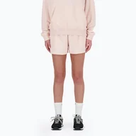 Spodnie sportowe damskie - Spodenki damskie New Balance French Terry quartzpi - miniaturka - grafika 1