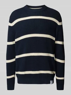 Sweter z dzianiny z okrągłym dekoltem model ‘Cairo’ - Swetry męskie - miniaturka - grafika 1