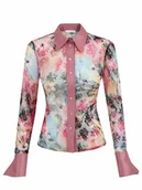 Koszule damskie - Kolorowa koronkowa koszula Potis & Verso Amanda - miniaturka - grafika 1