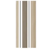 Panele ścienne i boazeria - Panele ścienne modułowe 265x30 cm Dąb Biszkopt HDF czarny 8 lameli - miniaturka - grafika 1