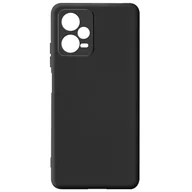 Etui i futerały do telefonów - Półsztywne silikonowe etui na telefon Xiaomi Redmi Note 12 5G, Soft Touch - czarne - miniaturka - grafika 1