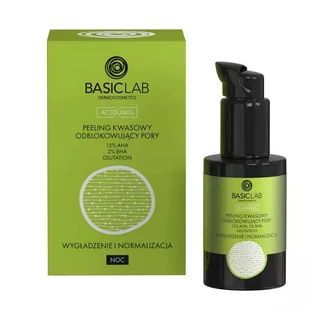 Basiclab Acidumis - Peeling kwasowy odblokowujący pory 15% AHA, 2% BHA 30ml - Moda i Uroda OUTLET - miniaturka - grafika 1