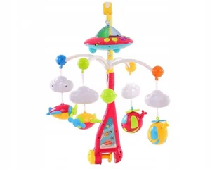 KARUZELKA DO ŁÓŻECZKA z PROJEKTOREM POZYTYWKA 108 melodii PILOT PREZENT - Karuzele dla niemowląt - miniaturka - grafika 1