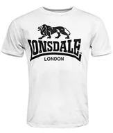 Koszulki męskie - T-shirt LONSDALE LOGO biały-L - miniaturka - grafika 1