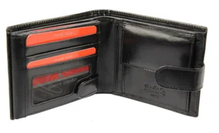 Portfel Męski Skórzany PIERRE CARDIN Skóra Licowa Duży Poziomy Z Zapinką Dwa Skrzydełka 324A - Portfele - miniaturka - grafika 6