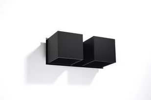 Sollux Lighting Kinkiet QUAD 2 czarny DEEP SPACE - Lampy ścienne - miniaturka - grafika 1