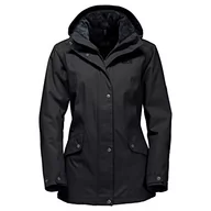 Kurtki damskie - Jack Wolfskin damskie Park Avenue Jacket kurtka zimowa wodoszczelna wiatroodporny oddychająca kurtka chroniąca przed wpływem warunków pogodowych, czarny, m 1107743-6000003 - miniaturka - grafika 1