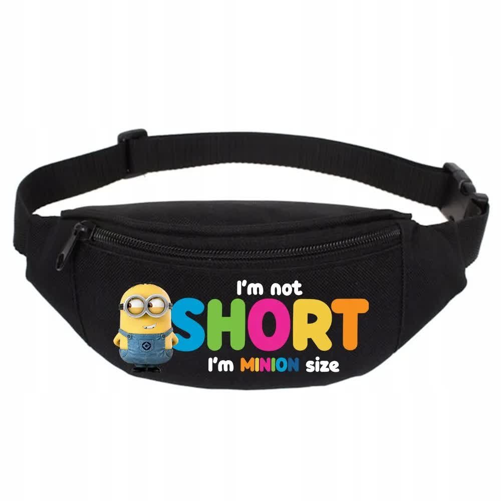 SPORTOWA NERKA CZARNA Biodrowa Na Prezent Dla Fana MINIONKI Banana Bajki Wz