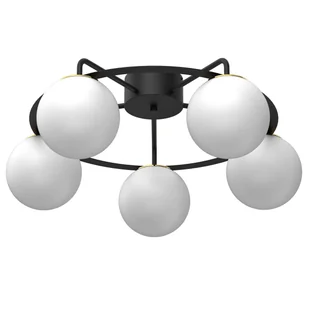 Geometryczna lampa sufitowa, złote dodatki LX 5669 z serii BALLO - Lampy sufitowe - miniaturka - grafika 1