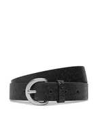 Paski - Calvin Klein Pasek Damski Classic Buckle Aop 30Mm LV04K7019G Czarny - miniaturka - grafika 1