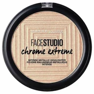 Rozświetlacze do twarzy i ciała - Maybelline Maybelline Face Studio Chrome Extreme Intense Metallic Highlighter Metaliczny Rozświetlacz Do Twarzy 300 Sandstone Shimmer 3600531524180 - miniaturka - grafika 1