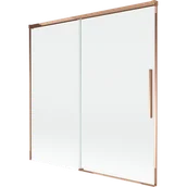 Parawany nawannowe - Mexen Rox parawan nawannowy 2-skrzydłowy rozsuwany 160 x 150 cm, transparent, różowe złoto - 8C9-160-001-60-00 - miniaturka - grafika 1