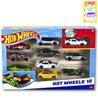 Samochody i pojazdy dla dzieci - HOT WHEELS - SAMOCHODY AUTKA 10-PAK Zestaw 10 Autek (54886) PREZENT DLA DZIECKA + EBOOK - miniaturka - grafika 1