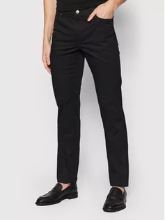 Spodnie damskie - Trussardi Spodnie materiałowe Close 52J00007 Czarny Tapered Fit - grafika 1