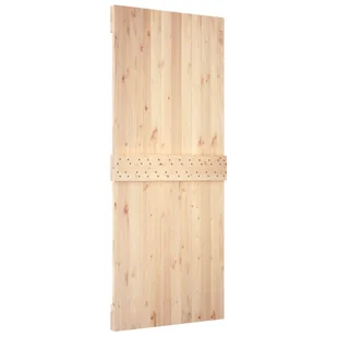 Drzwi przesuwne, 95x210 cm, lite drewno sosnowe 8720845854669 - Drzwi wewnętrzne - miniaturka - grafika 7