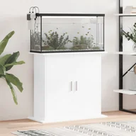 Akwaria i zestawy akwarystyczne - vidaXL Szafka pod akwarium, biała na wysoki połysk, 81x36x73 cm - miniaturka - grafika 1