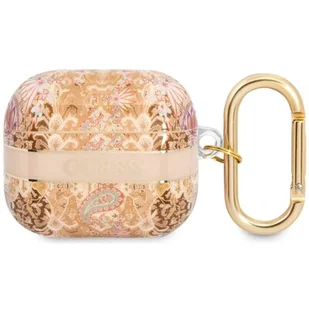 Etui Guess do AirPods 3 cover złoty/gold Paisley Strap Collection - Akcesoria do słuchawek - miniaturka - grafika 1