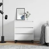Szafki nocne - vidaXL Komoda, biała, 60x35x70 cm, materiał drewnopochodny - miniaturka - grafika 1