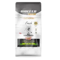 Sucha karma dla psów - BIOFEED Euphoria Fresh Adult Mini & Small Indyk z jagnięciną - sucha karma dla psa - 8kg - miniaturka - grafika 1