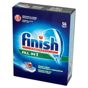 Benckiser Tabletki Finish All in One Powerball Regular (56 sztuk) (X10150) - Środki do zmywarek - miniaturka - grafika 1