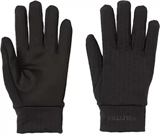 Rękawiczki - Marmot Męskie rękawiczki Connect Liner Glove, ciepłe i wodoodporne rękawiczki do obsługi ekranów dotykowych, polarowe, wiatroszczelne rękawiczki, czarne, S - grafika 1